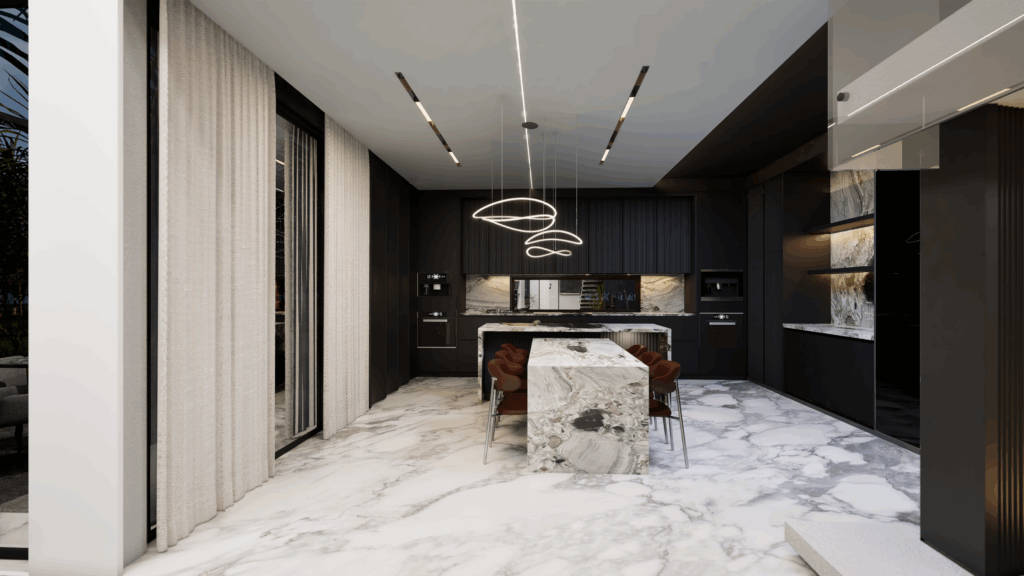 Luxury modern kitchen with high-end appliances | Caraco Building Contracting